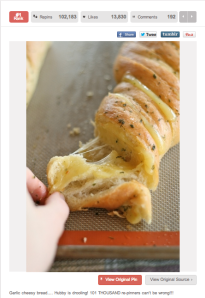 The most repinned image: Garlic cheesy bread